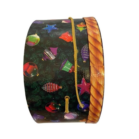 Vintage Santa Hat Box The Dolly Mamas Christmas Round Gift Box Storage Holiday - Picture 6 of 11